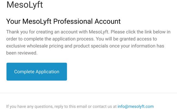Your MesoLyft Professional Account