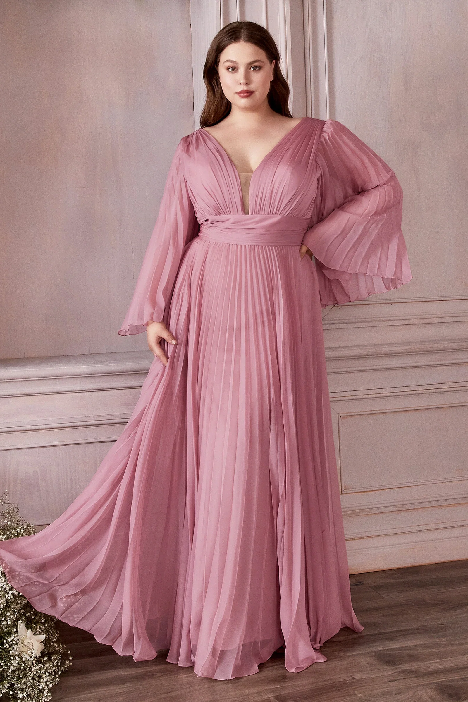 Image of Plus Size Long Formal A Line Prom Dress