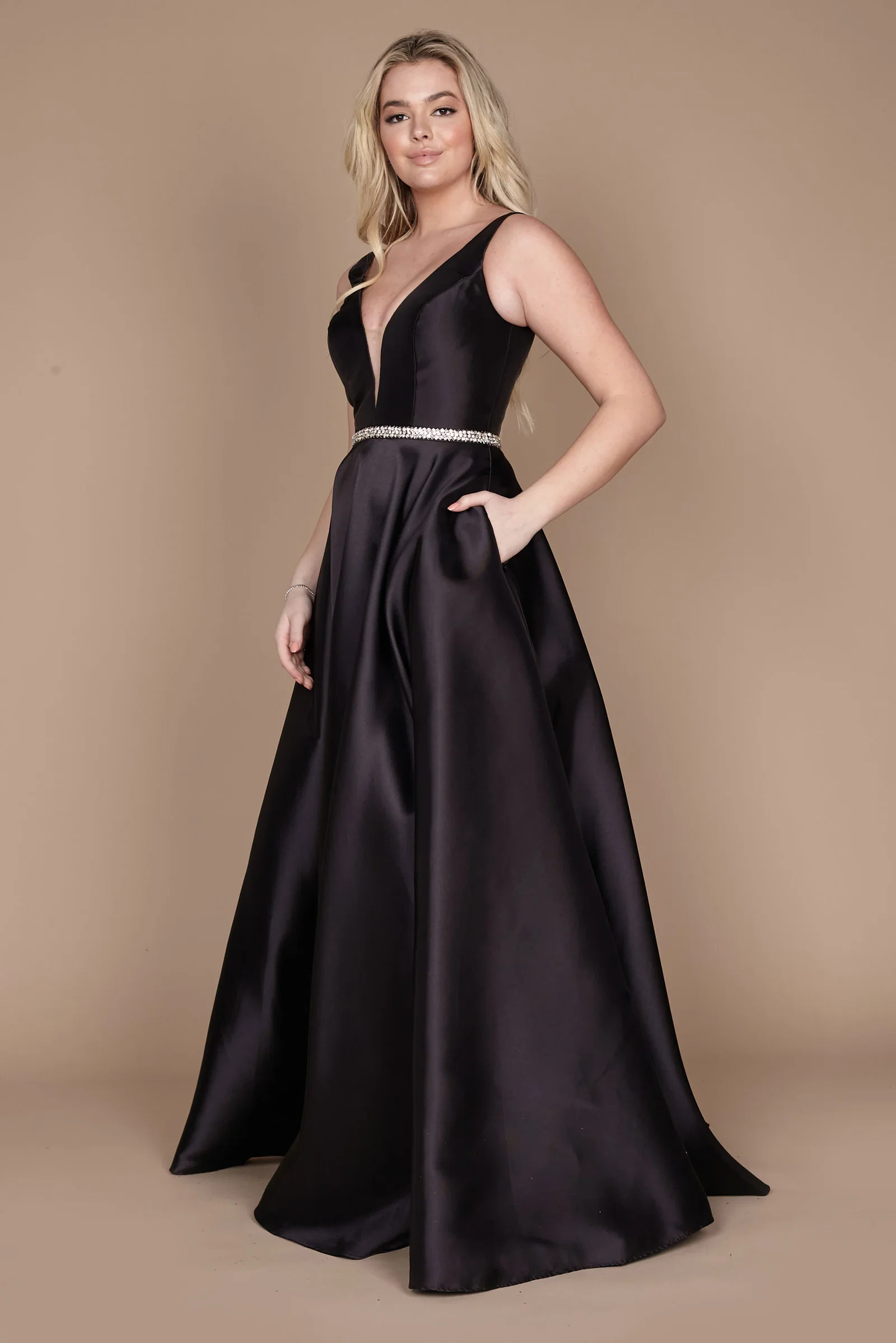 Image of Dylan & Davids Satin A-line Dress