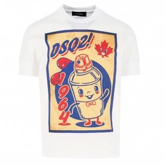 White Vintage Spray Can T-Shirt