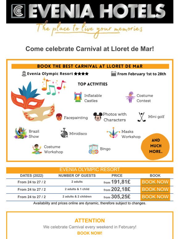 Come celebrate Carnival at Lloret de Mar