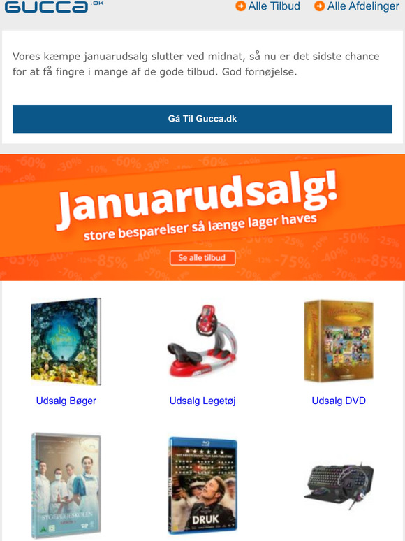Sidste chance - januarudsalget slutter ved midnat