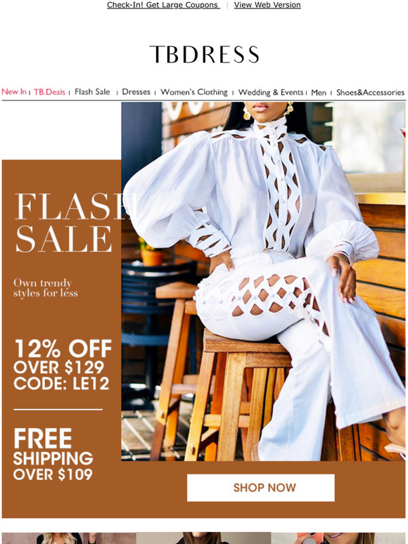 TBdress Email Newsletters Shop Sales Discounts and Coupon Codes