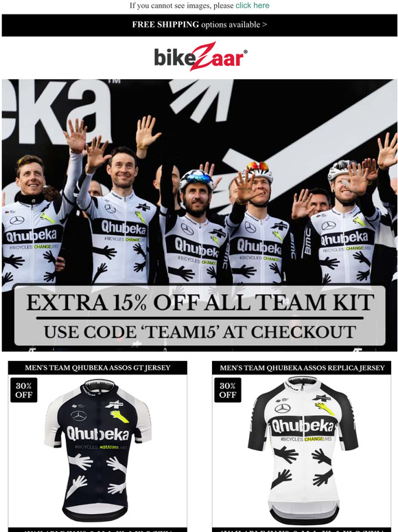 Extra 15% Off All Cycling Team Kit!!