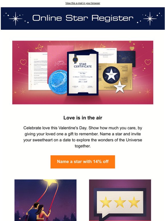 14% off: A star for your Valentine