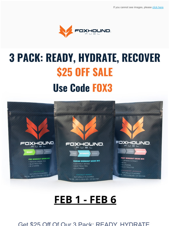  3 PACK SALE - Get $25 Off Using Code FOX3 