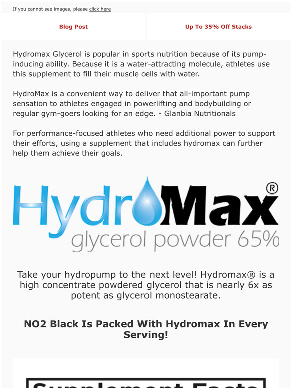 Mri Performance Hydromax Glycerol Can Take Pumps To The Next Level