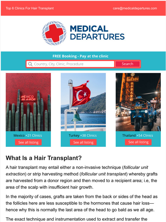 Top 6 Clinics For Hair Transplant