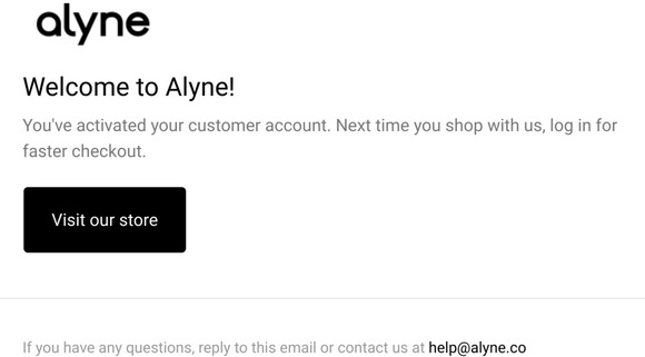 Customer account confirmation