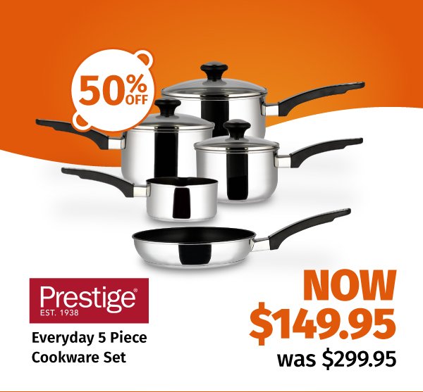 Prestige Everyday 5 Piece Cookware Set