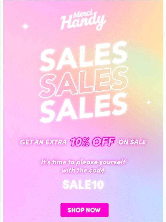 Get an extra 10% off on sale! 