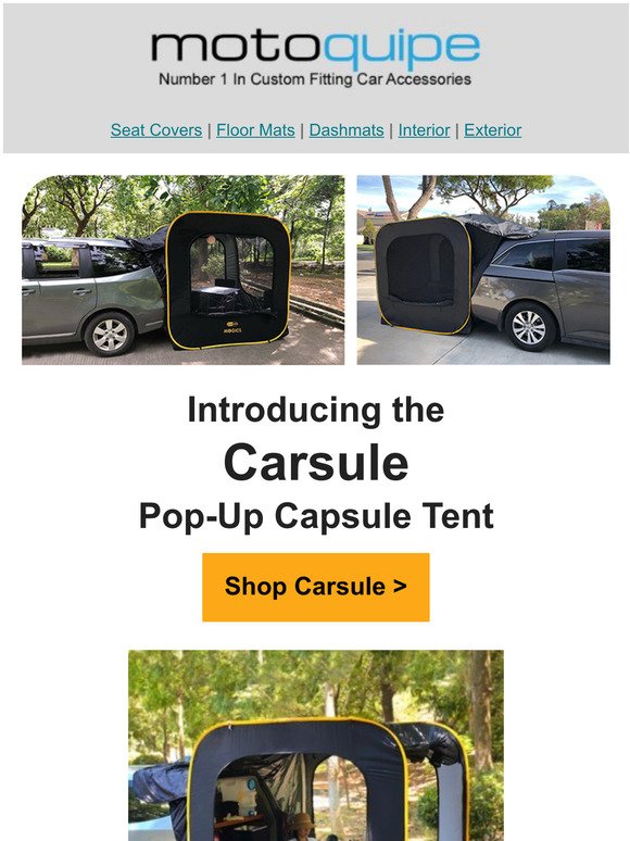 Introducing the New  Carsule Pop-Up Capsule Tent