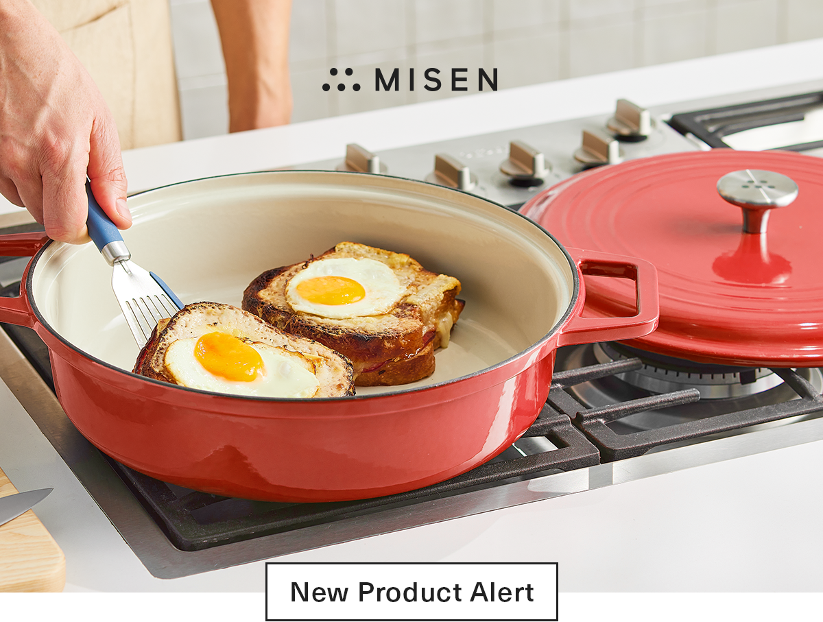 Misen New Drop Enameled CastIron Braiser Milled