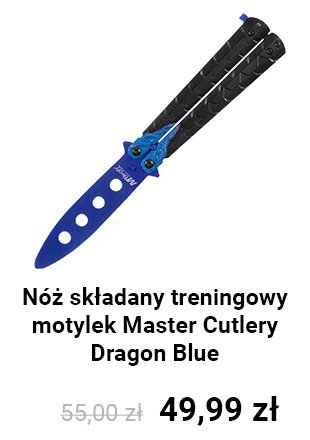 Nóż składany treningowy motylek Master Cutlery Dragon Blue