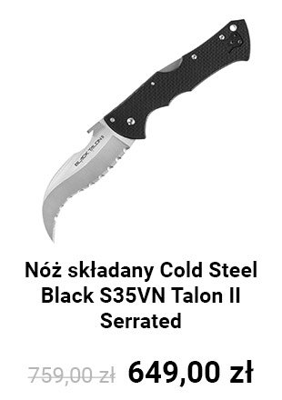 Nóż składany Cold Steel Black S35VN Talon II Serrated