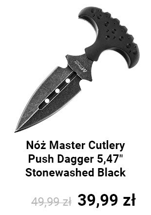 Nóż Master Cutlery Push Dagger 5,47" Stonewashed Black