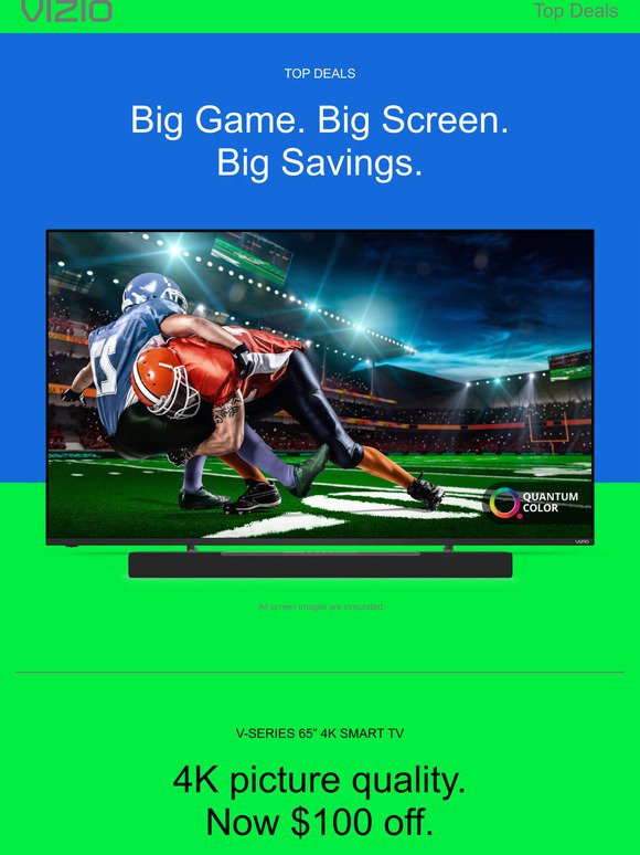Big Game. Big Screen. Big Savings.