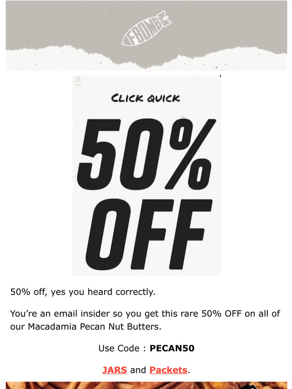 50% off Nut Butter