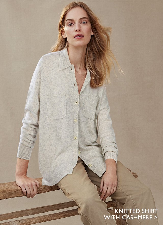 KNITTED SHIRT WITH CASHMERE