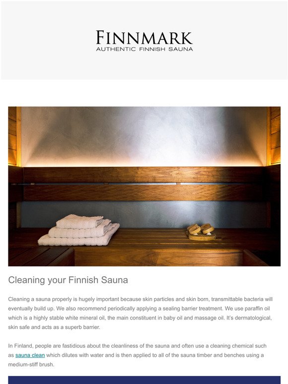 Finnmark Sauna - How to clean your sauna