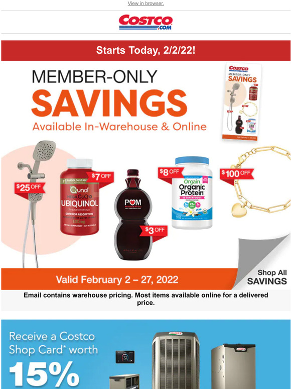 Costco STARTS TODAY Exclusive MemberOnly Savings Online or at Your
