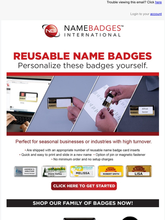 Name Badges International: Make a Statement with Our Custom Shaped Name ...