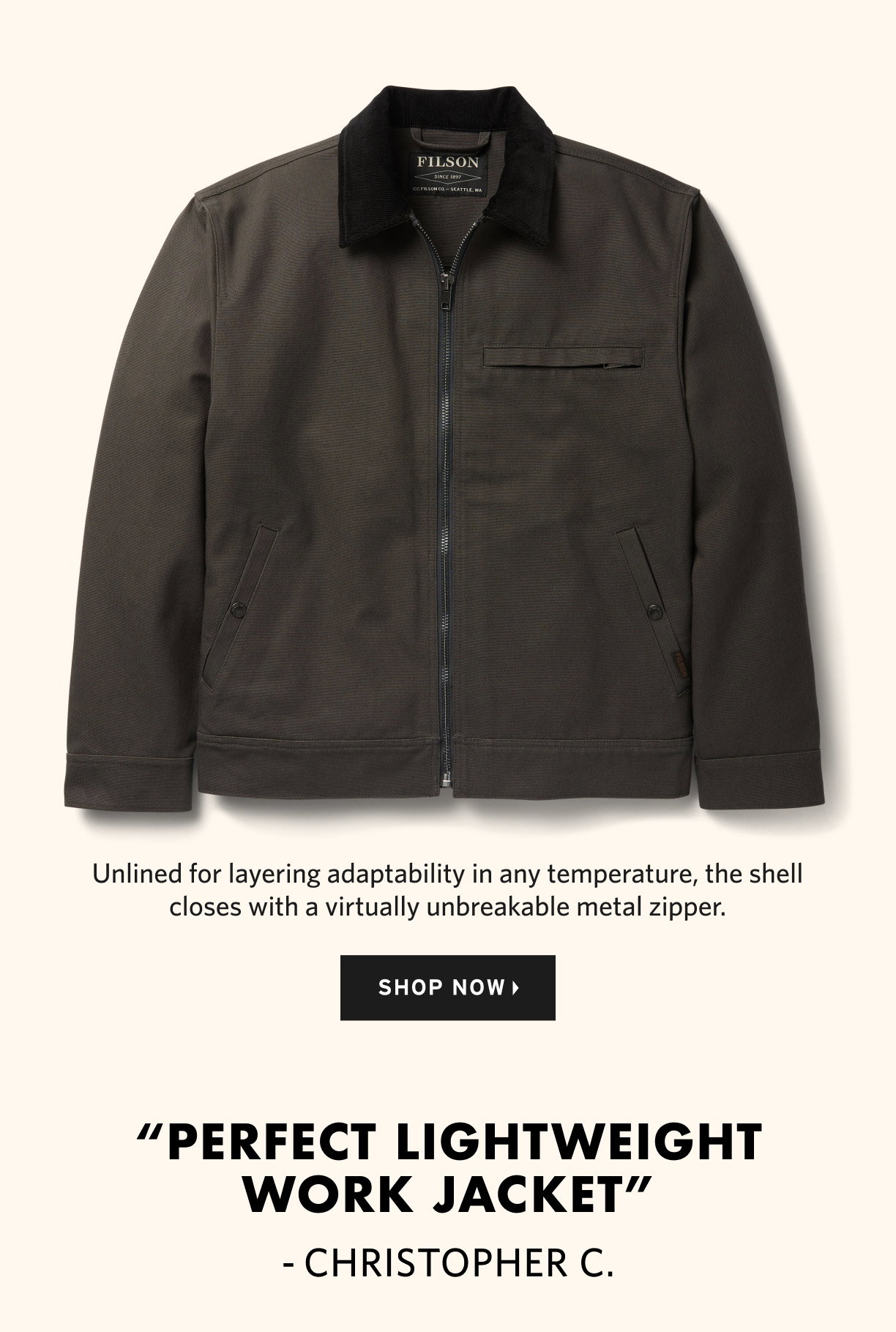 Filson: Tacoma Work Jacket | Milled