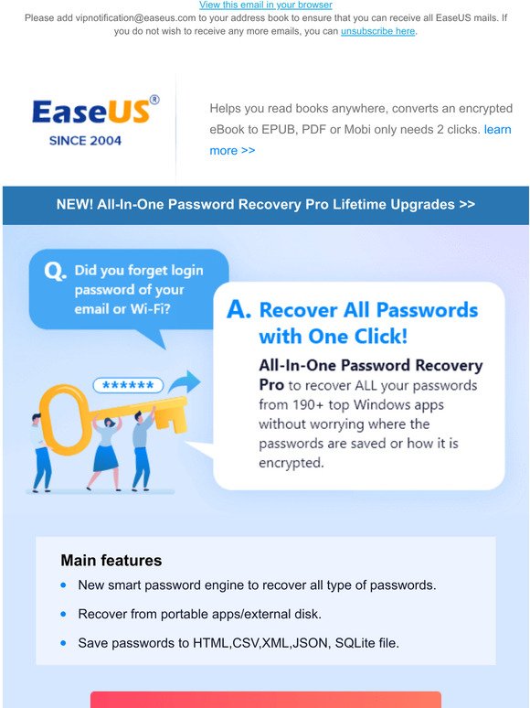 Recover ALL the passwords from 190+ popular Windows apps.