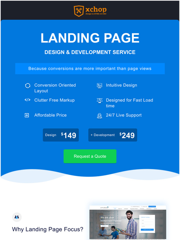 Landing Page Design & Development  Service