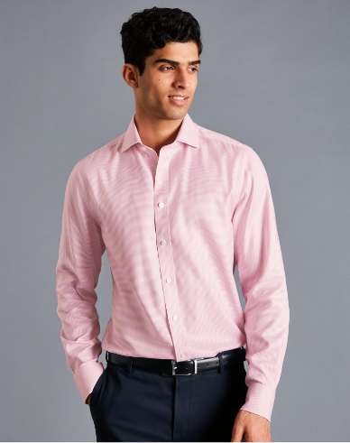 Non-Iron Cambridge Weave Shirt - Pink