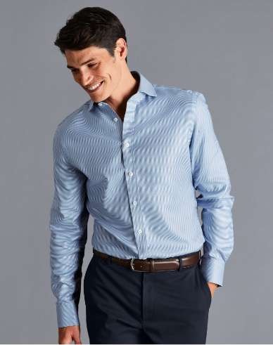 Non-Iron Cambridge Weave Shirt - Ocean Blue