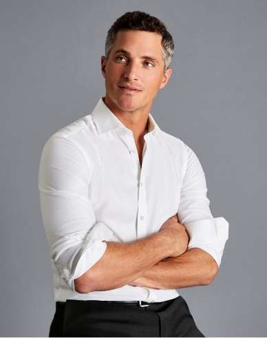 Non-Iron Cambridge Weave Shirt - White