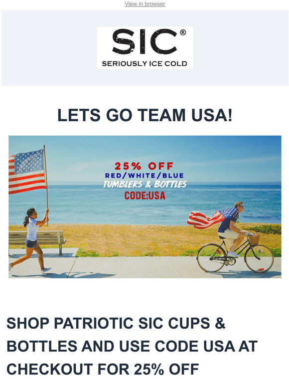 SIC Cups Team USA 25 Off Milled