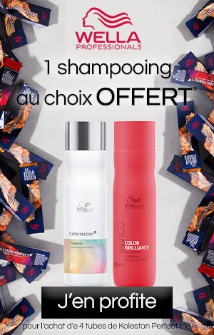 1 shampooing 250 ml offert au choix entre Brilliance et Color Motion+ pour l'achat de 4 tubes Koleston