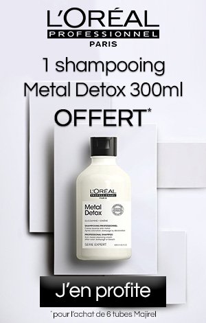 1 shampooing Metal Detox offert pour l'achat de 6 tubes Majirel