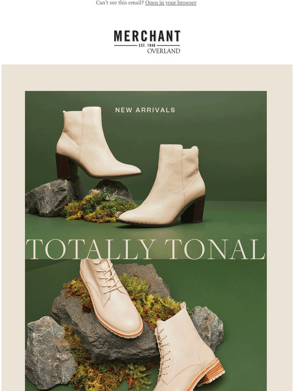 overland footwear (nz) NEW IN Totally Tonal Milled