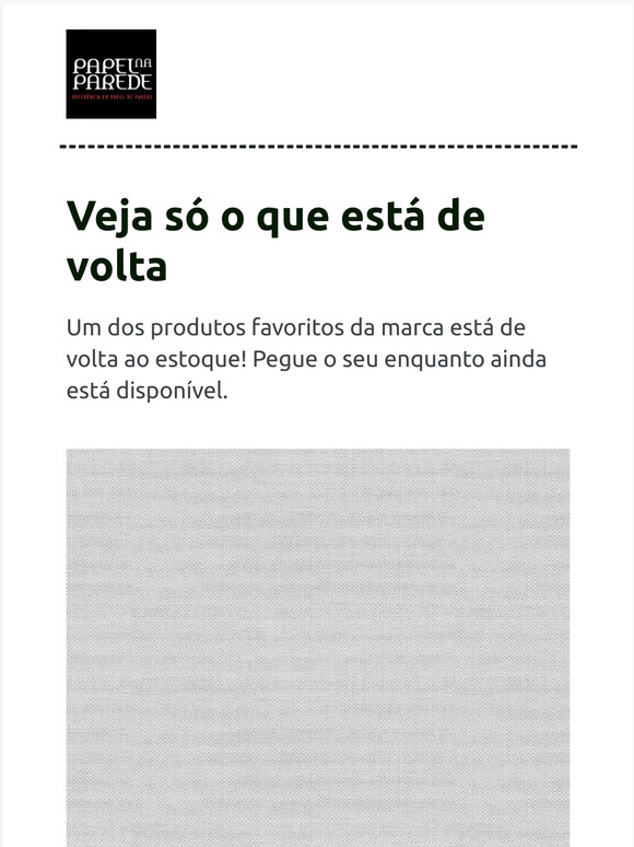 vai perder essa?