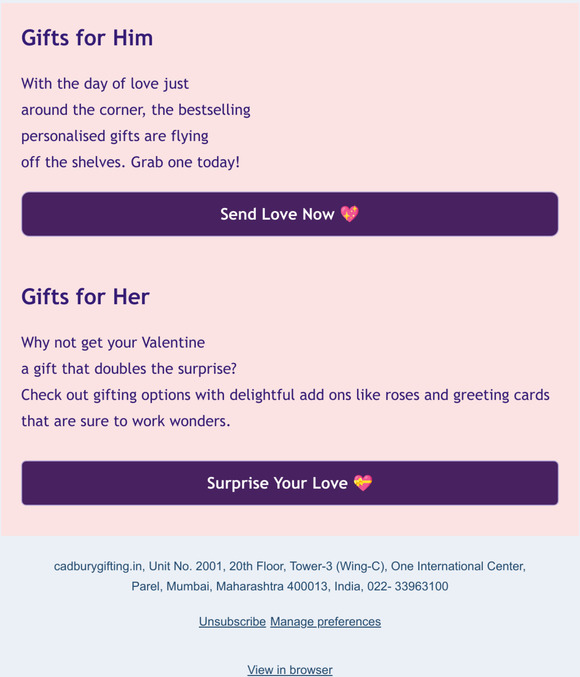 Chocolate lover, Celebrate Personalised Moments of Love with Cadbury Joy Deliveries!