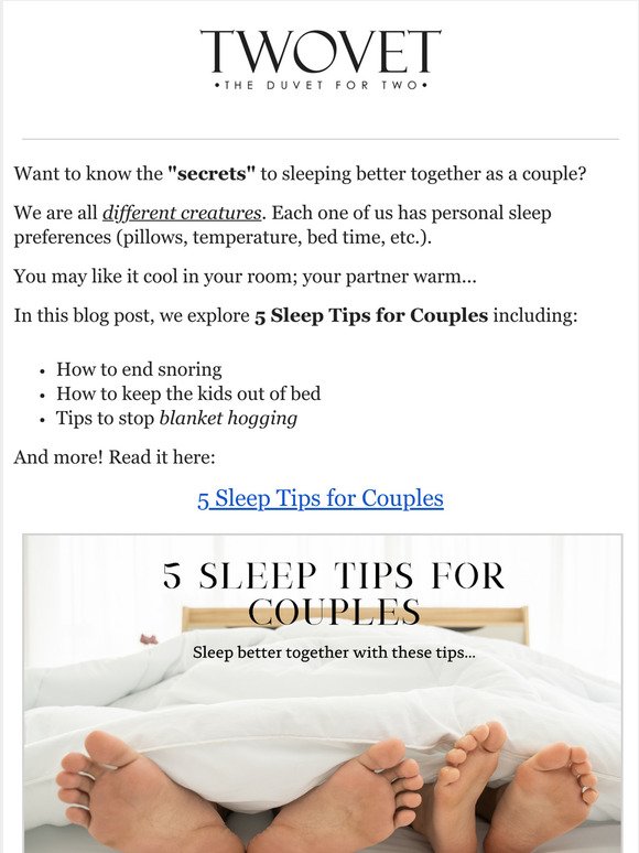 Want better sleep together?