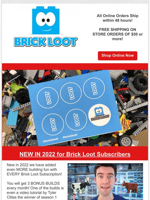 New in 2022 for Brick Loot Subscribers