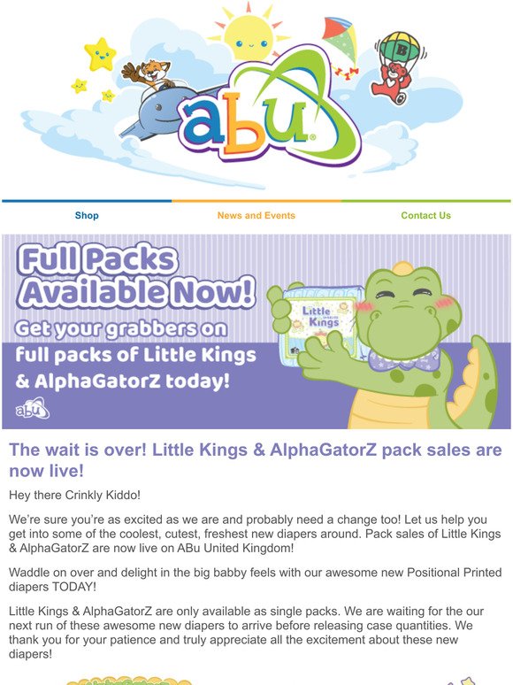 [UK] Its time to join the princely PACK with Little Kings & grab your BAG ready for class with Croccy and the AlphaGatorZ crew!