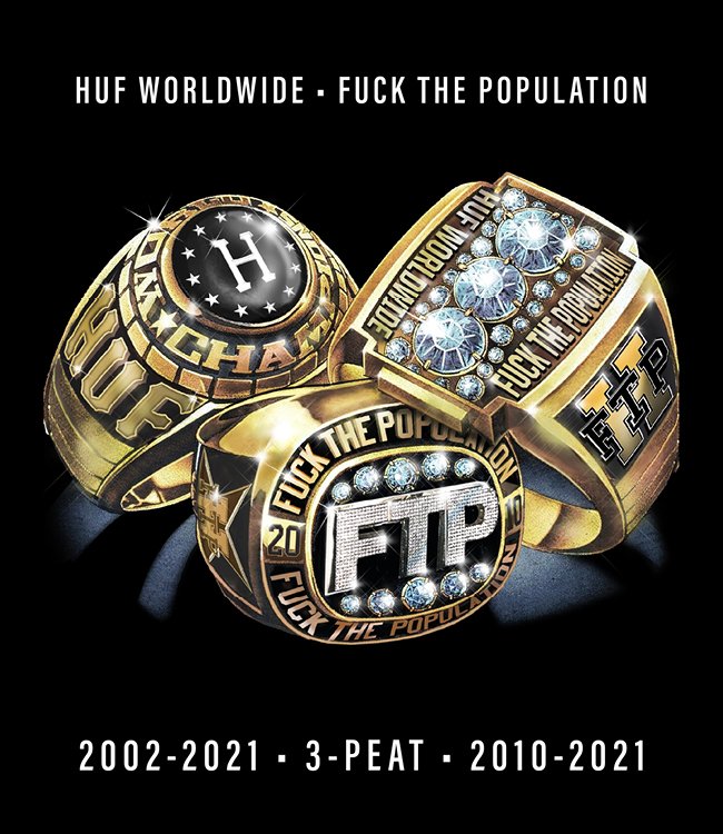 新品 HUF worldwide ring S