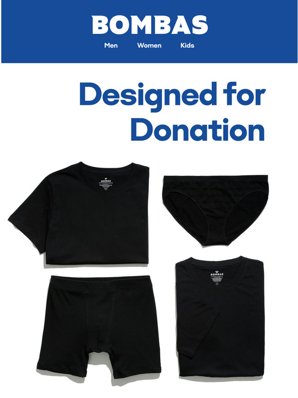 Bombas Why We Donate Socks, TShirts, and Underwear Milled