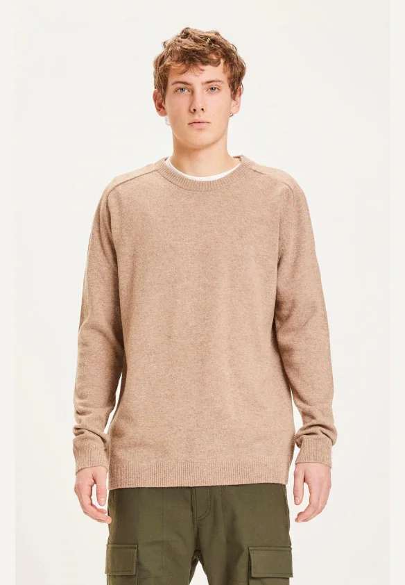 Image of Knowledge Cotton Apparel O-Neck Field Knit