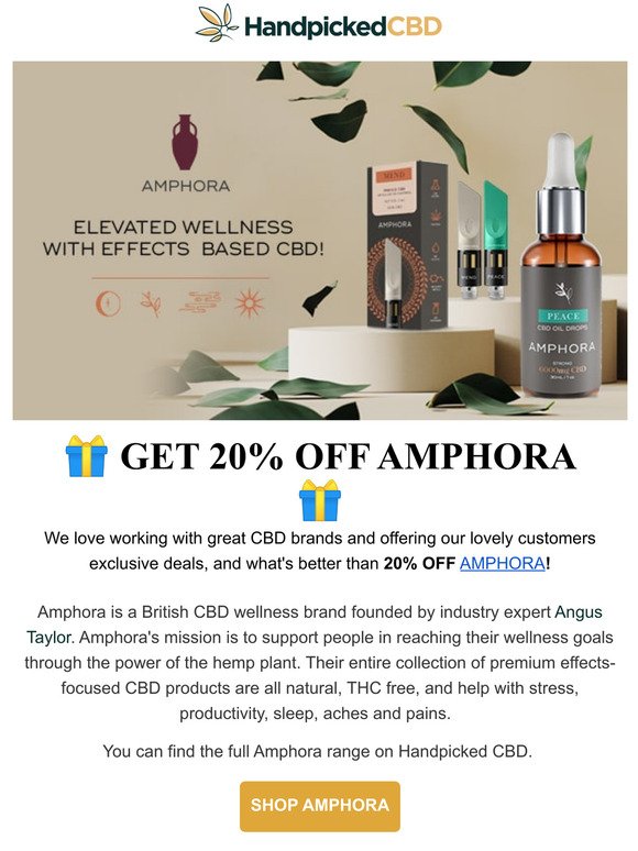 Get 20% OFF Amphora! 