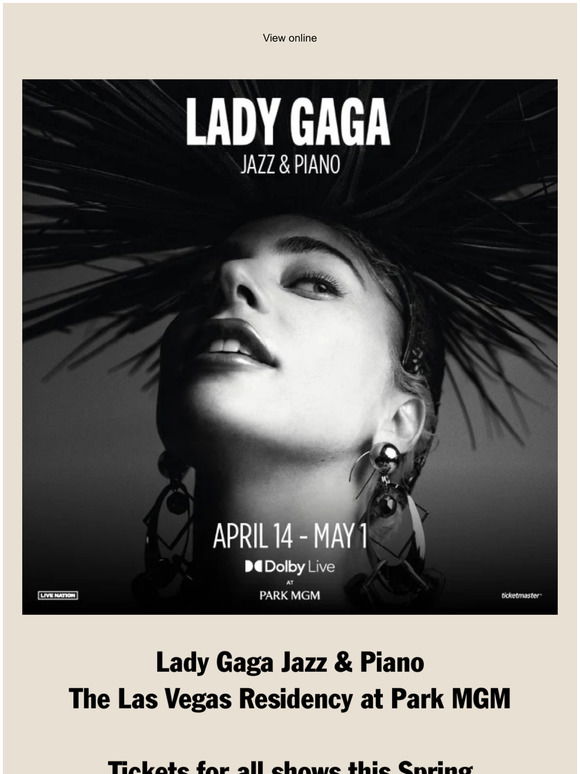 Lady Gaga 'Jazz & Piano' Las Vegas Residency Tickets, Revived Dates