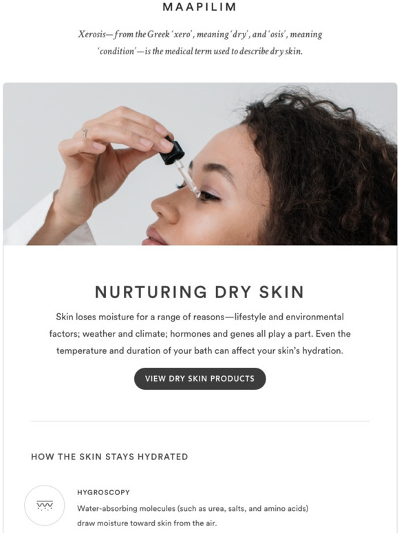 Quenching dry skin