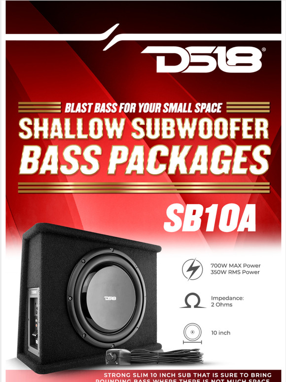 DS18 Shallow Subwoofer Bass Packages Milled