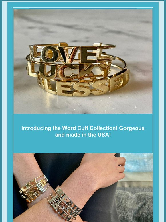 New! Stackable Word Cuffs