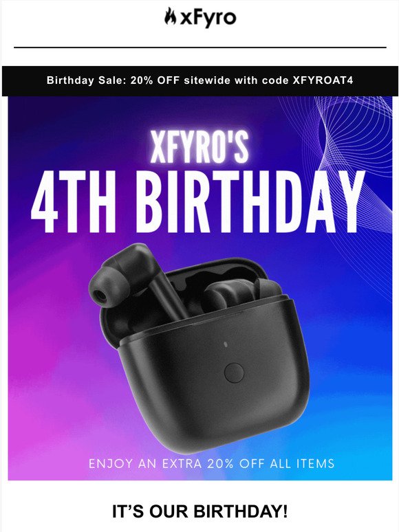 Youre invited: xFyros 4th Birthday 